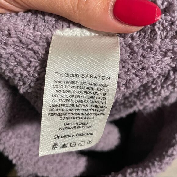 Aritzia The Group Babaton Retrea Fuzzy Lounge Short Purple- Size Small - Picture 10 of 11